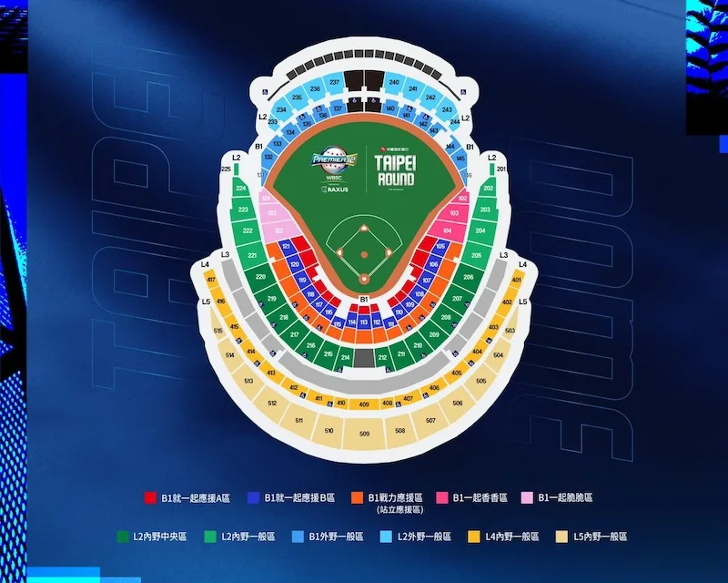 2026WBC世界棒球經典賽資格賽:完整門票、參賽名單與賽程指南 1 大巨蛋座位區